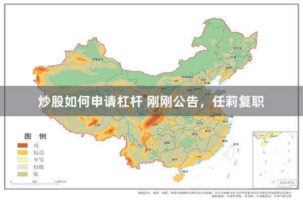 炒股如何申请杠杆 刚刚公告，任莉复职